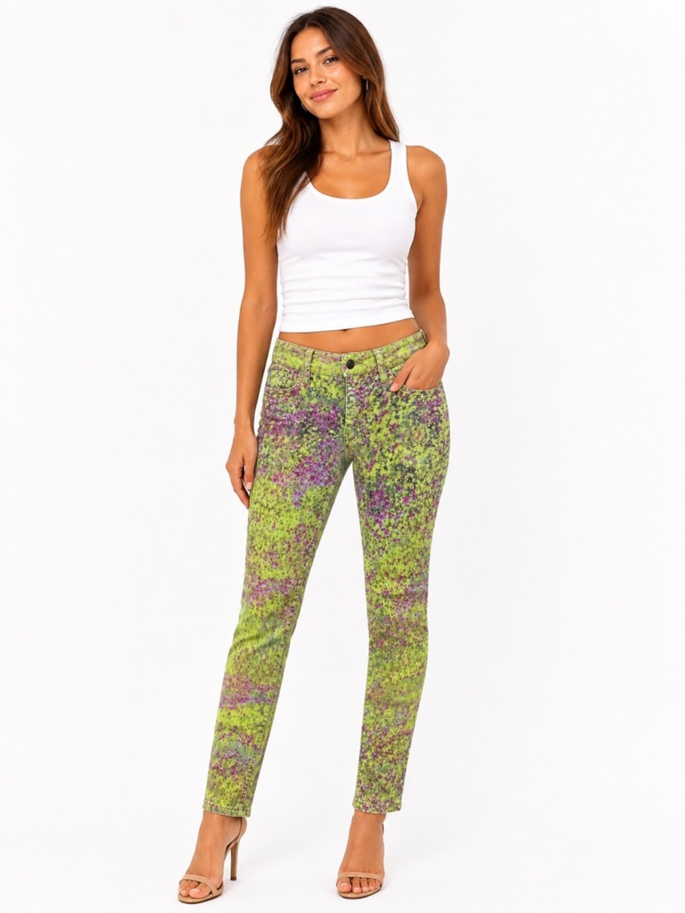 Joe’s Jeans “The Skinny” Neon Floral Jeans - Size 27 Stretch Denim